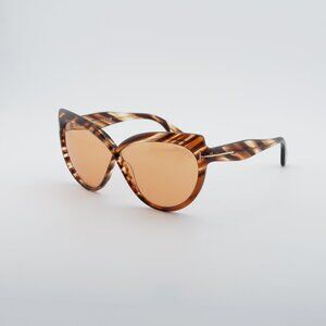 Tom Ford Beatrice  FT1196 53E Sunglasses Havana Butterfly Frame, Brown Lenses
